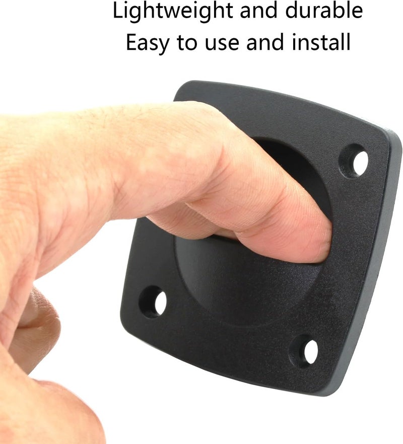 LTEMG Marine Nylon Flush Pull Hatch Handle,Black Boat Recessed Square Lid Handle,Yacht Cabin Accessories(4 Pcs) - Image 5